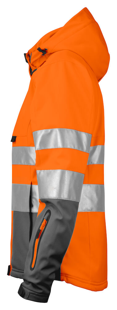 6424 GEFÜTTERTE SOFTSHELL DAMENJACKE EN ISO 20471 KLASSE 3/2 17 orange/grau 3XL