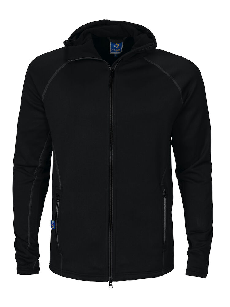 3314 MICROFLEECE JACKE MIT KAPUZE 99 schwarz S