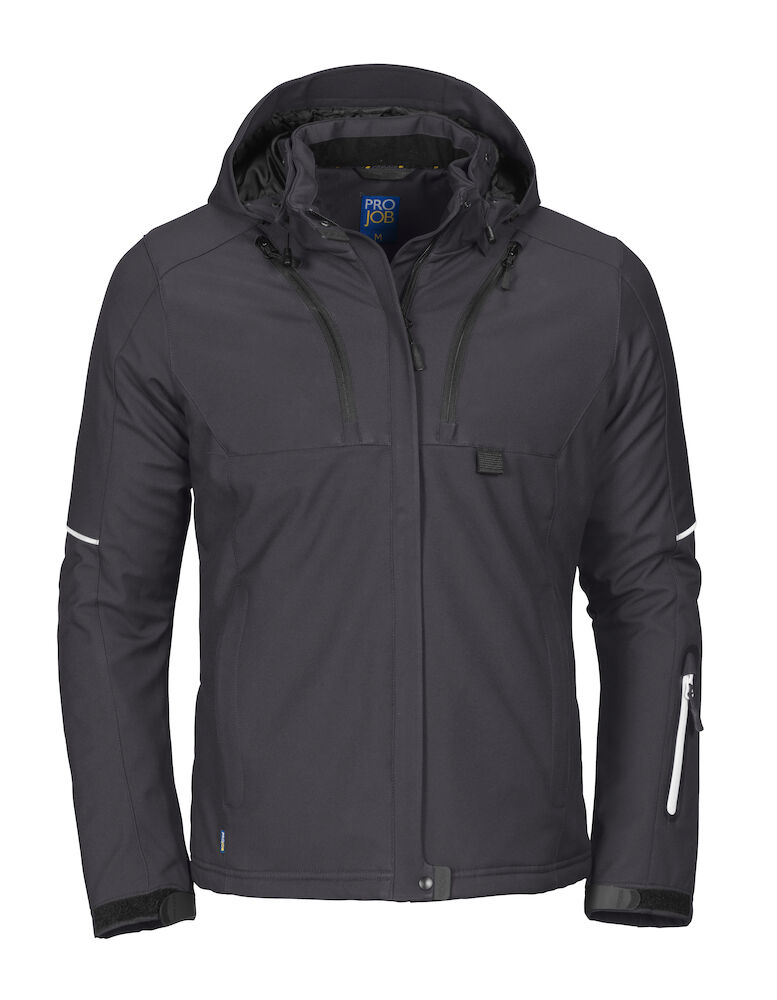 3413 DAMEN GEFÜTTERTE 3-LAGIGE SOFTSHELL JACKE 98 grau XS