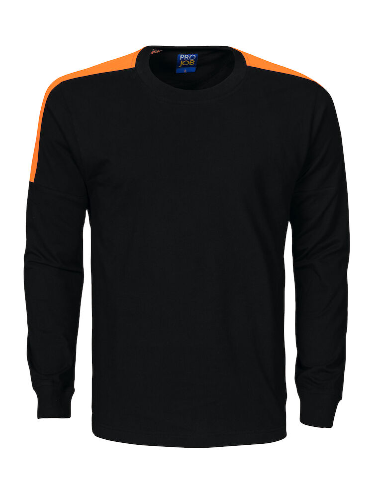 2020 LANGARM T-SHIRT 9917 schwarz/orange XS
