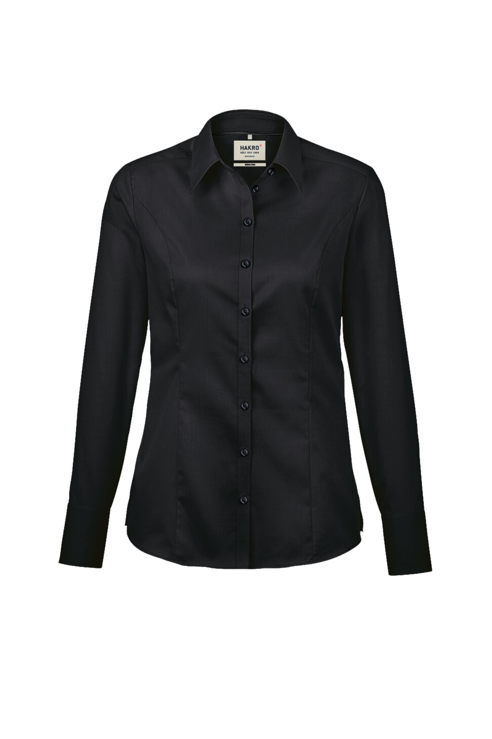 Hakro Business Bluse Regular-Fit 005-schwarz 3XL