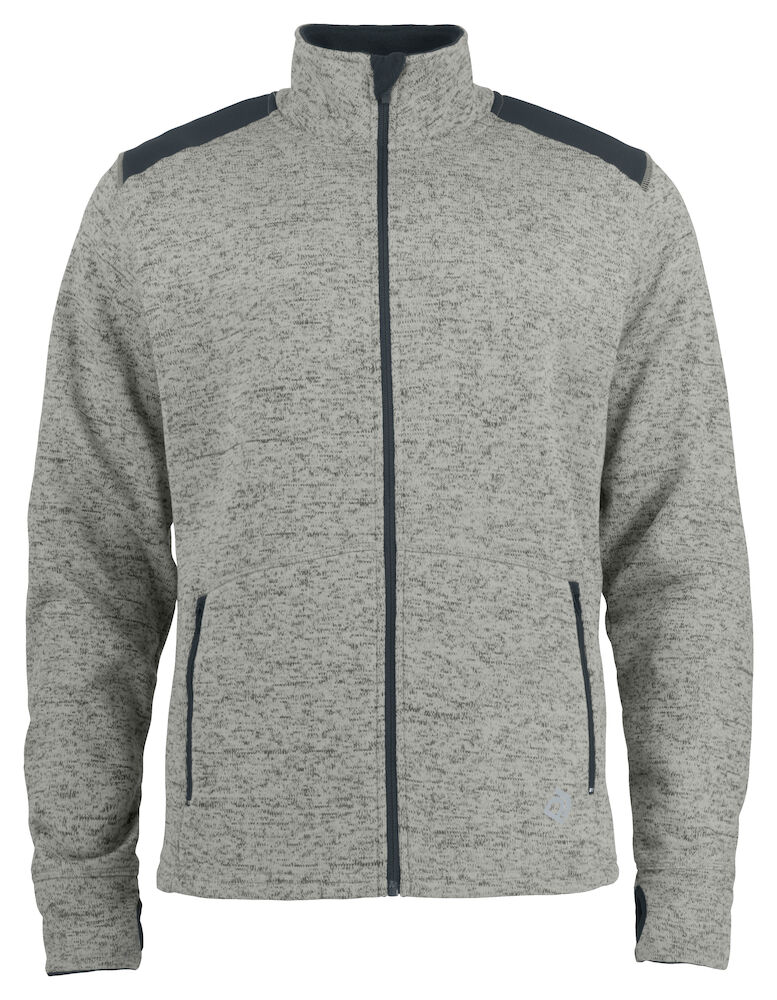 3318 FLEECE JACKE IN MELANGE OPTIK 95 graumeliert 2XL
