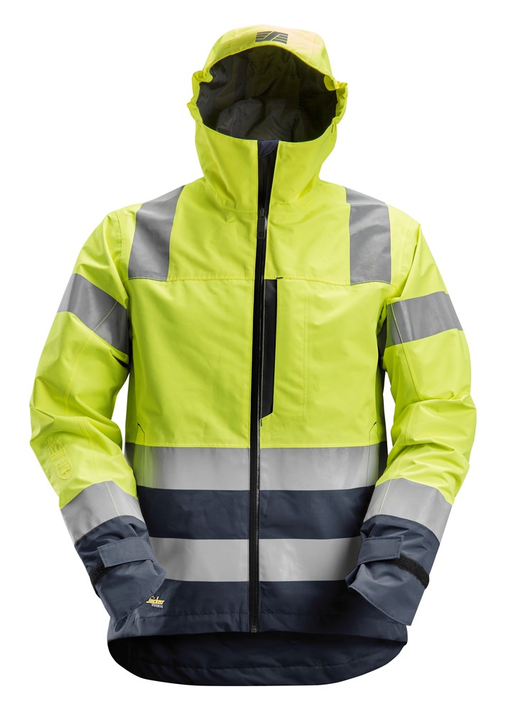 Wasserdichte Warnschutz-Softshell-Jacke, Warnschutzklasse 3