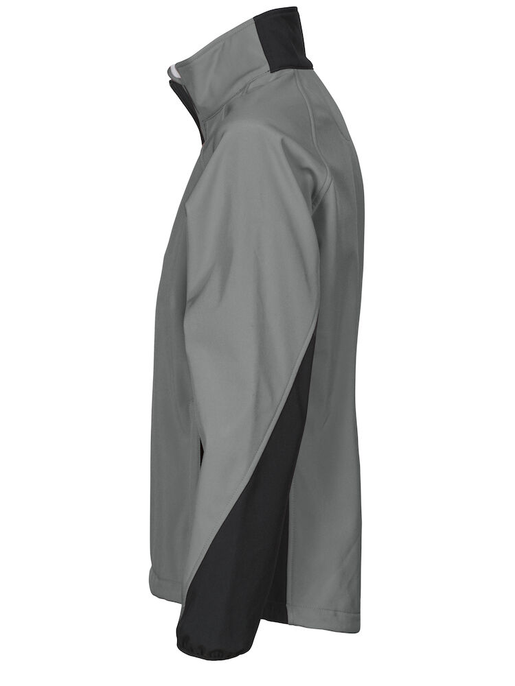 2423 DAMEN SOFTSHELL JACKE MIT KONTRASTELEMENTEN 83 stein 3XL