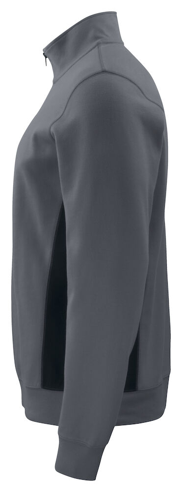 2128 SWEATSHIRT HALF ZIP MIT KONTRASTELEMENTEN 98 grau 4XL