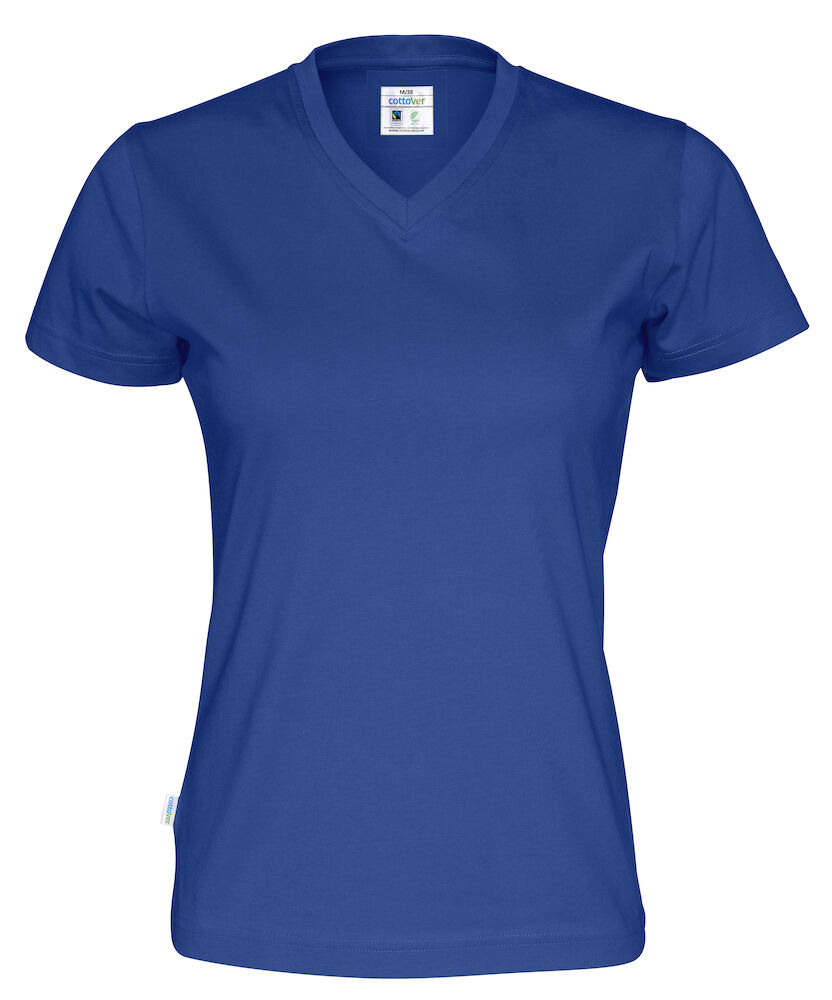 T-shirt SS V-neck Lady 767 royalblue XS
