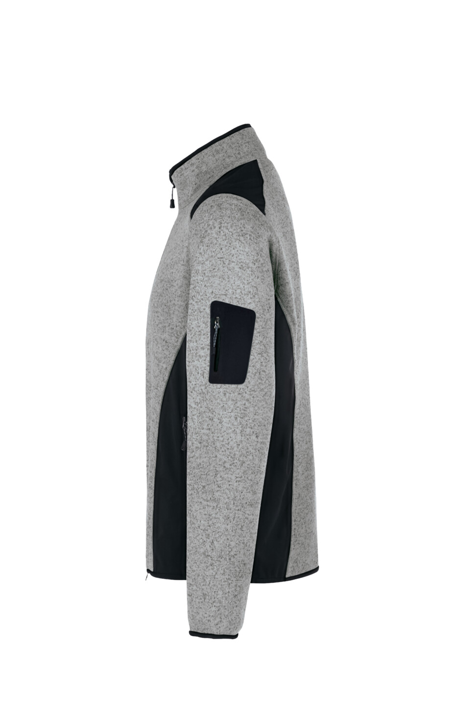 Hakro Strickfleecejacke Dawson 015-grau meliert S