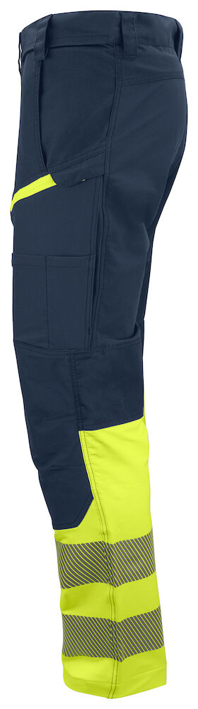 6528 STRETCH ARBEITSHOSE EN ISO 20471 KLASSE 1 MODERNER SCHNITT 10 gelb/marine hv D116, Kurz